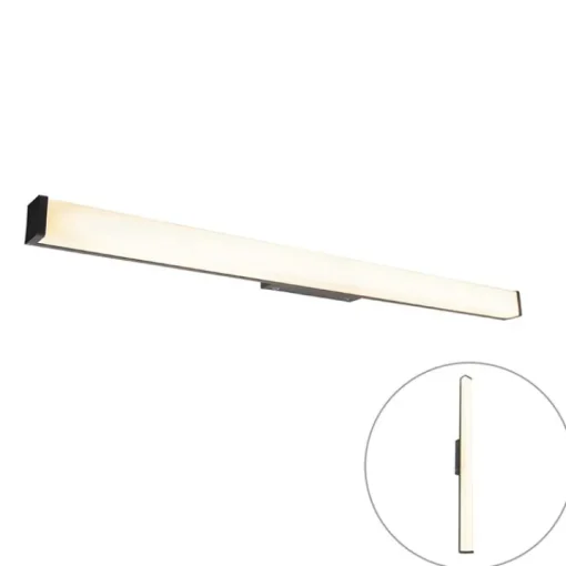 QAZQA Moderne badkamer wandlamp zwart 92 cm IP44 - Cascada