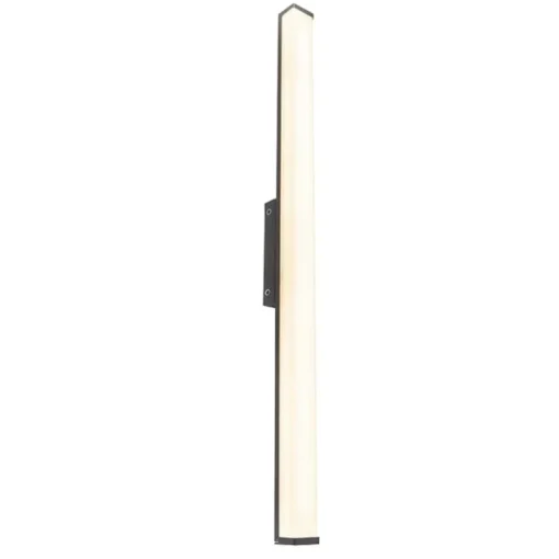 QAZQA Moderne badkamer wandlamp zwart 92 cm IP44 - Cascada