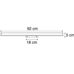 QAZQA Moderne badkamer wandlamp zwart 92 cm IP44 - Cascada