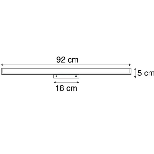 QAZQA Moderne badkamer wandlamp zwart 92 cm IP44 - Cascada