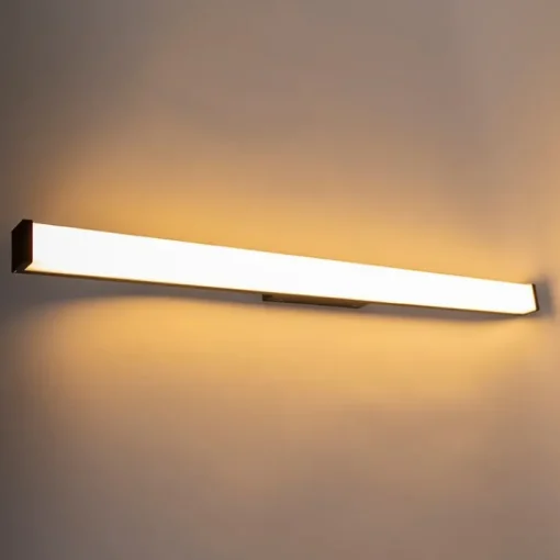 QAZQA Moderne badkamer wandlamp zwart 92 cm IP44 - Cascada