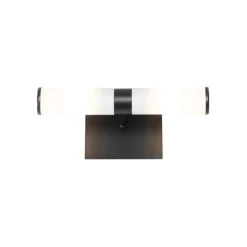 QAZQA Moderne badkamer wandlamp zwart IP44 2-lichts - Bath