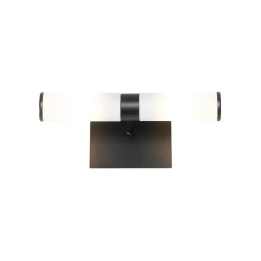QAZQA Moderne badkamer wandlamp zwart IP44 2-lichts - Bath