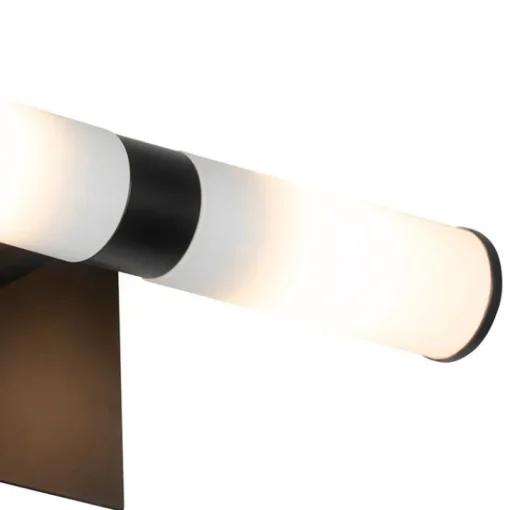 QAZQA Moderne badkamer wandlamp zwart IP44 2-lichts - Bath