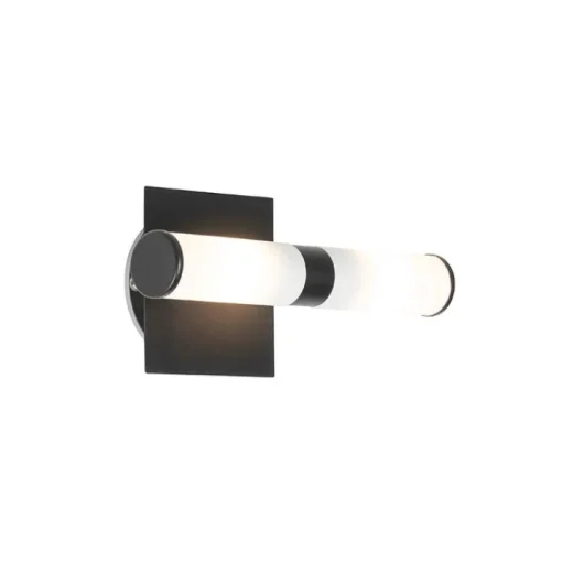 QAZQA Moderne badkamer wandlamp zwart IP44 2-lichts - Bath