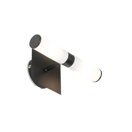 QAZQA Moderne badkamer wandlamp zwart IP44 2-lichts - Bath