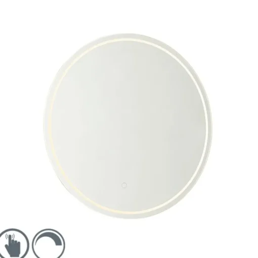 QAZQA Moderne badkamerspiegel 60 cm incl. LED en touch dimmer - Sebas