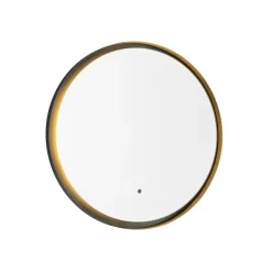 QAZQA Moderne badkamerspiegel zwart incl. LED en touch dimmer - Pim