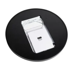 QAZQA Moderne badkamerspiegel zwart incl. LED en touch dimmer - Pim