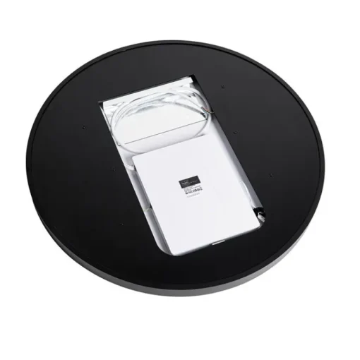 QAZQA Moderne badkamerspiegel zwart incl. LED en touch dimmer - Pim