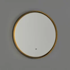 QAZQA Moderne badkamerspiegel zwart incl. LED en touch dimmer - Pim