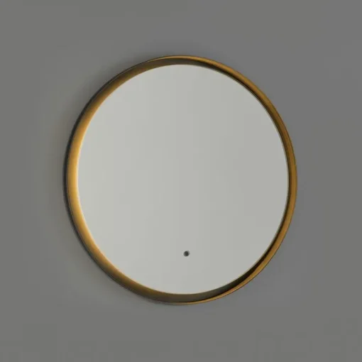 QAZQA Moderne badkamerspiegel zwart incl. LED en touch dimmer - Pim