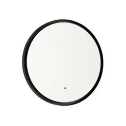 QAZQA Moderne badkamerspiegel zwart incl. LED en touch dimmer - Pim