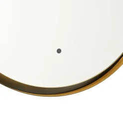 QAZQA Moderne badkamerspiegel zwart incl. LED en touch dimmer - Pim