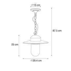 QAZQA Moderne buiten hanglamp roestbruin IP44 - Kansas