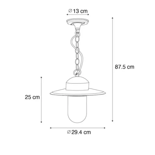 QAZQA Moderne buiten hanglamp roestbruin IP44 - Kansas