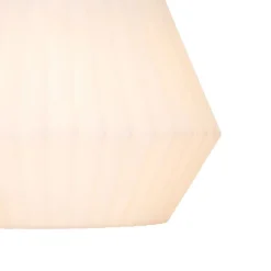 QAZQA Moderne buiten hanglamp zwart met witte kap 32.9 cm IP44 - Robbert