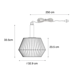 QAZQA Moderne buiten hanglamp zwart met witte kap 32.9 cm IP44 - Robbert