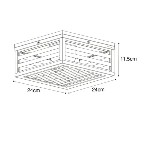 QAZQA Moderne buiten plafondlamp zwart glas 2-lichts IP44 - Reims