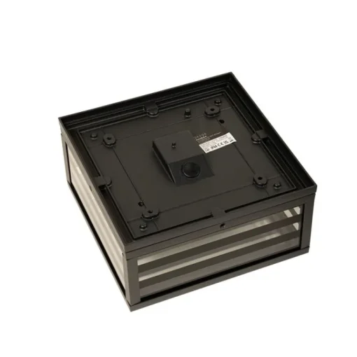 QAZQA Moderne buiten plafondlamp zwart glas 2-lichts IP44 - Reims