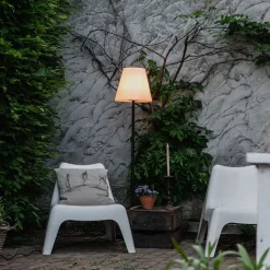 QAZQA Moderne buiten vloerlamp zwart - Virginia
