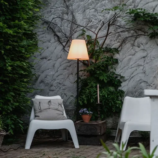 QAZQA Moderne buiten vloerlamp zwart - Virginia