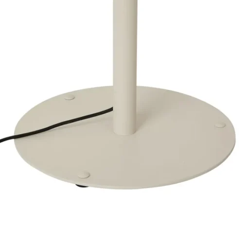 QAZQA Moderne buiten vloerlamp beige met witte kap IP44 - Big Virginia