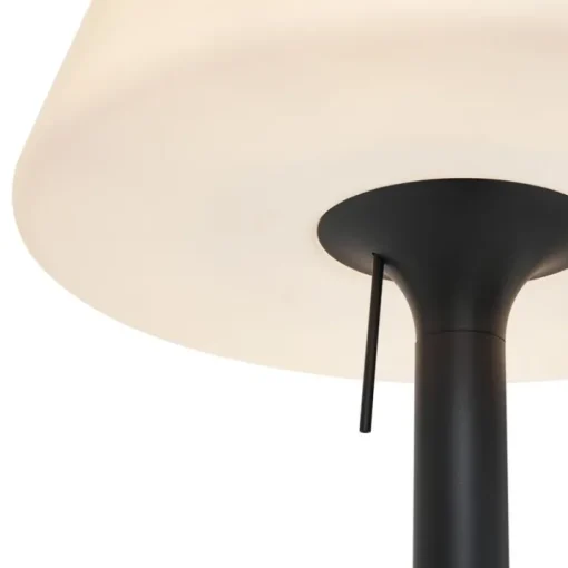 QAZQA Moderne buiten vloerlamp zwart met witte kap IP44 - Big Virginia