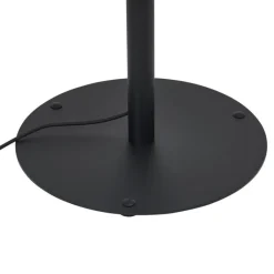 QAZQA Moderne buiten vloerlamp zwart met witte kap IP44 - Big Virginia
