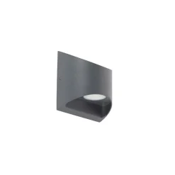 QAZQA Moderne buiten wandlamp donkergrijs incl. LED 2-lichts IP54 - Mal