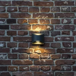 QAZQA Moderne buiten wandlamp donkergrijs incl. LED 2-lichts IP54 - Mal