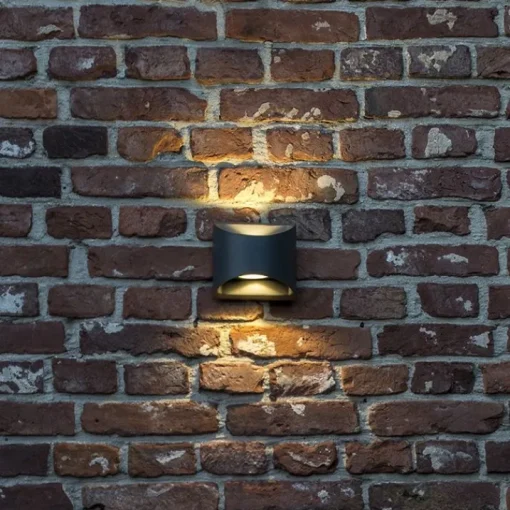 QAZQA Moderne buiten wandlamp donkergrijs incl. LED 2-lichts IP54 - Mal