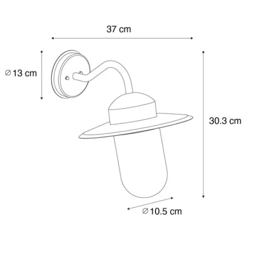 QAZQA Moderne buiten wandlamp donkergroen IP44 - Kansas