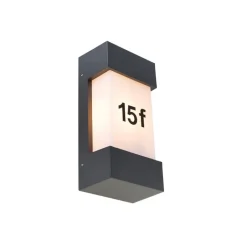 QAZQA Moderne buiten wandlamp donkergrijs IP44 - Tide