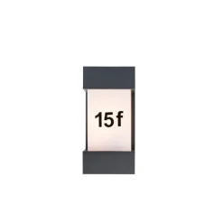 QAZQA Moderne buiten wandlamp donkergrijs IP44 - Tide