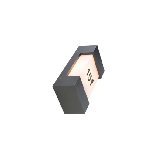 QAZQA Moderne buiten wandlamp donkergrijs IP44 - Tide