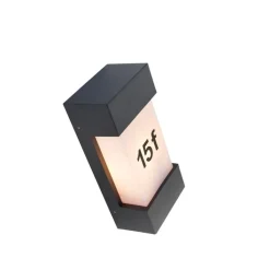 QAZQA Moderne buiten wandlamp donkergrijs IP44 - Tide