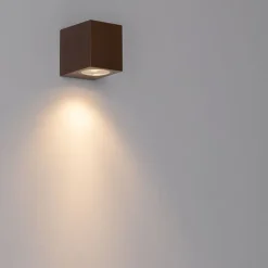 QAZQA Moderne buiten wandlamp roestbruin kunststof - Baleno