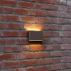 QAZQA Moderne buiten wandlamp roestbruin 17,5 cm incl. LED IP65 - Batt