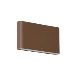 QAZQA Moderne buiten wandlamp roestbruin 17,5 cm incl. LED IP65 - Batt