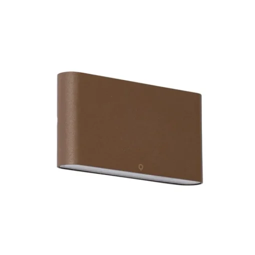 QAZQA Moderne buiten wandlamp roestbruin 17,5 cm incl. LED IP65 - Batt