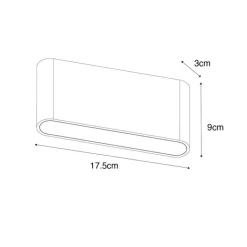 QAZQA Moderne buiten wandlamp roestbruin 17,5 cm incl. LED IP65 - Batt