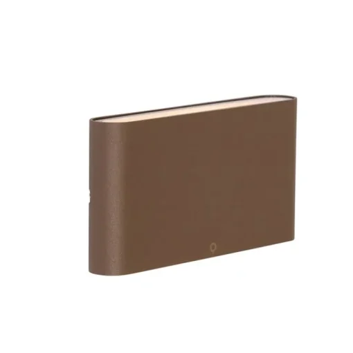 QAZQA Moderne buiten wandlamp roestbruin 17,5 cm incl. LED IP65 - Batt