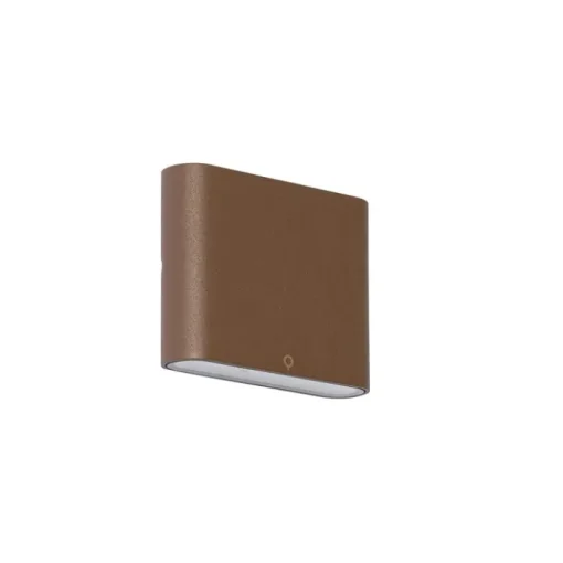 QAZQA Moderne buiten wandlamp roestbruin 11,5 cm incl. LED IP65 - Batt