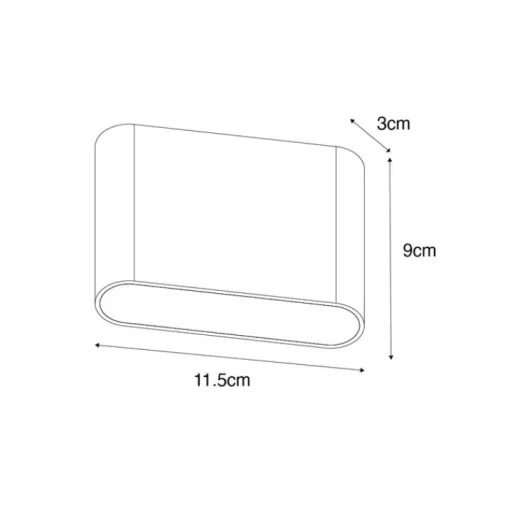 QAZQA Moderne buiten wandlamp roestbruin 11,5 cm incl. LED IP65 - Batt