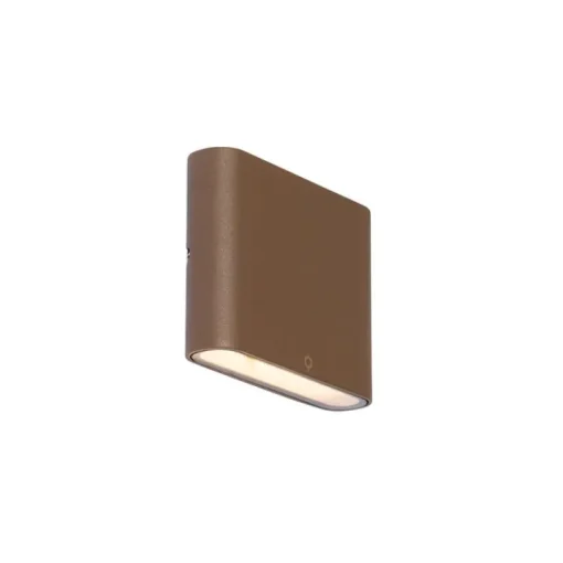 QAZQA Moderne buiten wandlamp roestbruin 11,5 cm incl. LED IP65 - Batt