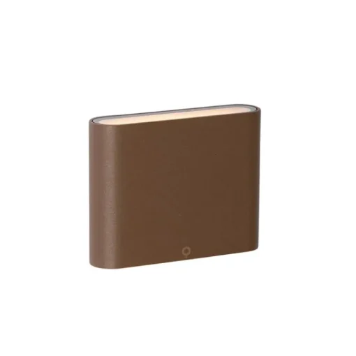 QAZQA Moderne buiten wandlamp roestbruin 11,5 cm incl. LED IP65 - Batt