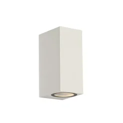 QAZQA Moderne buiten wandlamp wit kunststof 2-lichts - Baleno