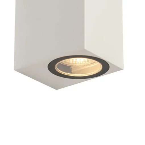 QAZQA Moderne buiten wandlamp wit kunststof 2-lichts - Baleno