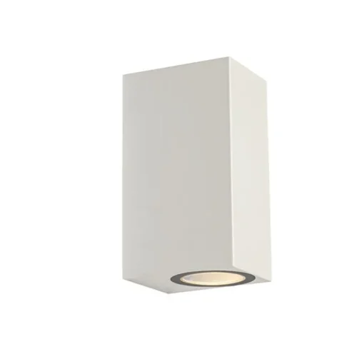QAZQA Moderne buiten wandlamp wit kunststof 2-lichts - Baleno